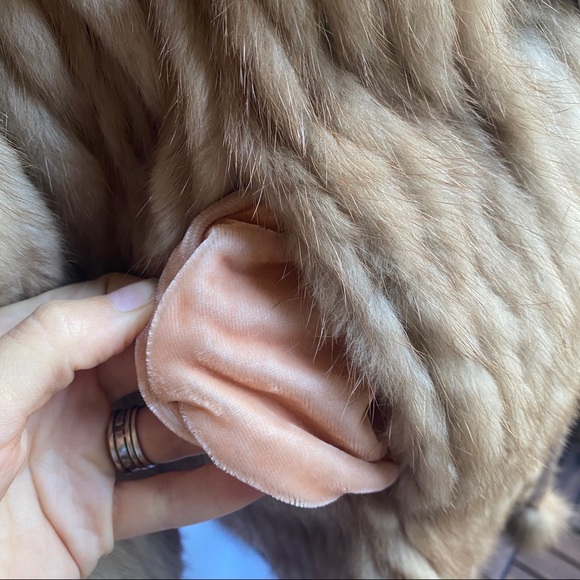 Hudson’s Fur Salon Cost Jacket Coat Tan Sz Medium - Picture 4 of 8